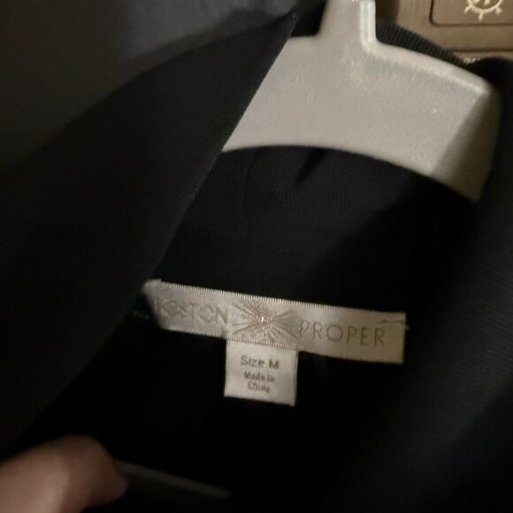 Boston Proper Black Long Sleeve Cold Shoulder Turtleneck Top M - Picture 5 of 9